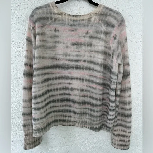 Anthropologie Cashmere White + Warren Essentials Tie Dye Medium Sweater - Picture 2 of 7